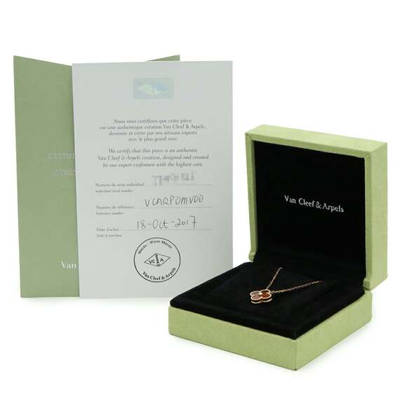 Van Cleef & Arpels Alhambra Necklace in 18K Gold with Bullseye, 1 Diamond, 20... - Picture 9 of 9